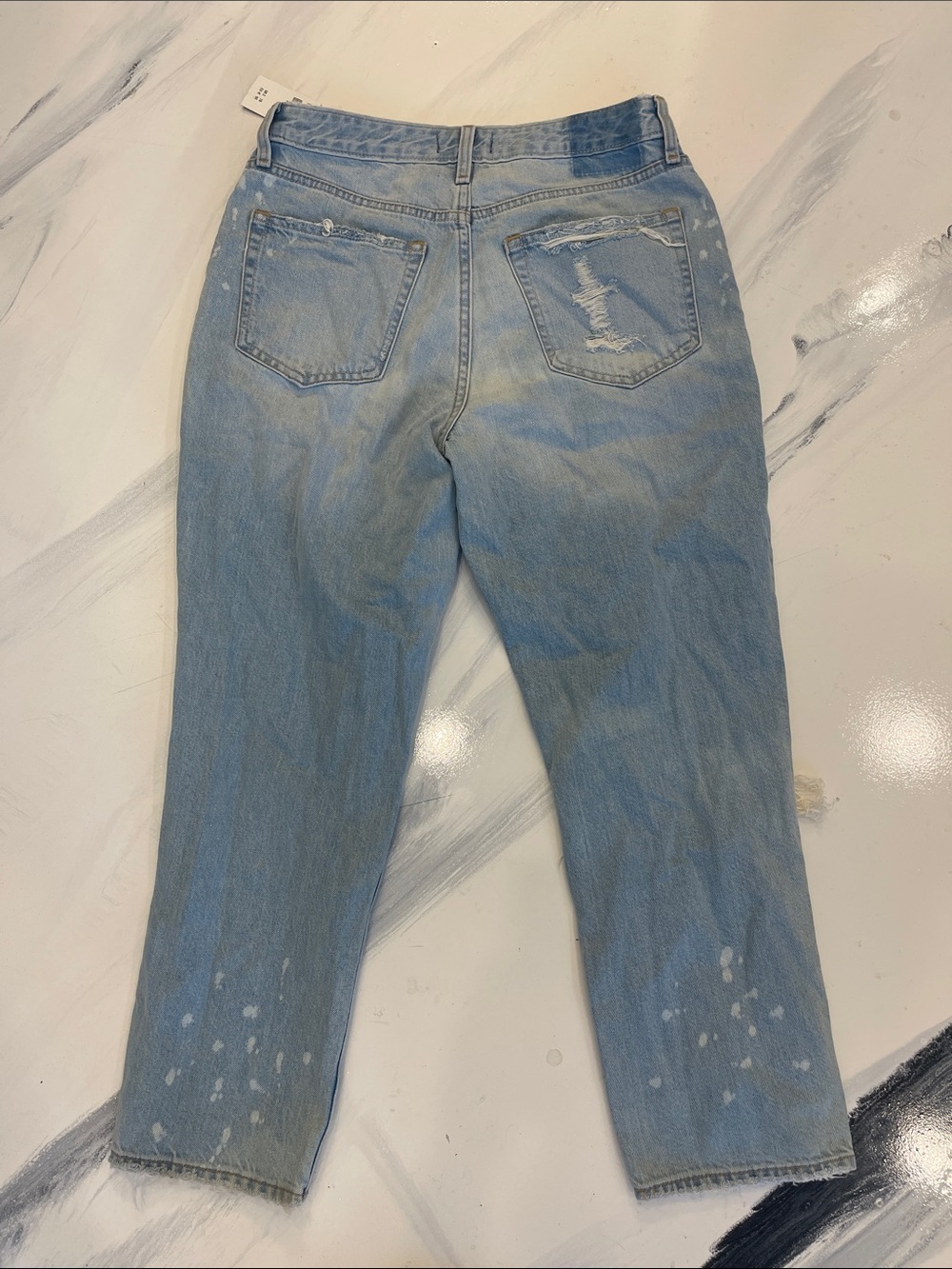Abercrombie & Fitch Light Blue Distressed Boyfriend Jeans 28/Short - Picture 3 of 4